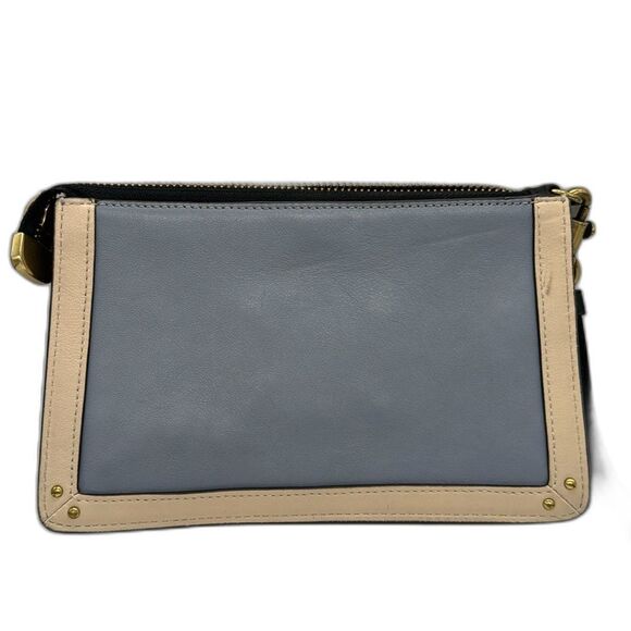 COACH Wristlet Tri-Color Leather Brass Hardware Zippered w/ Front Pocket - Picture 2 of 12